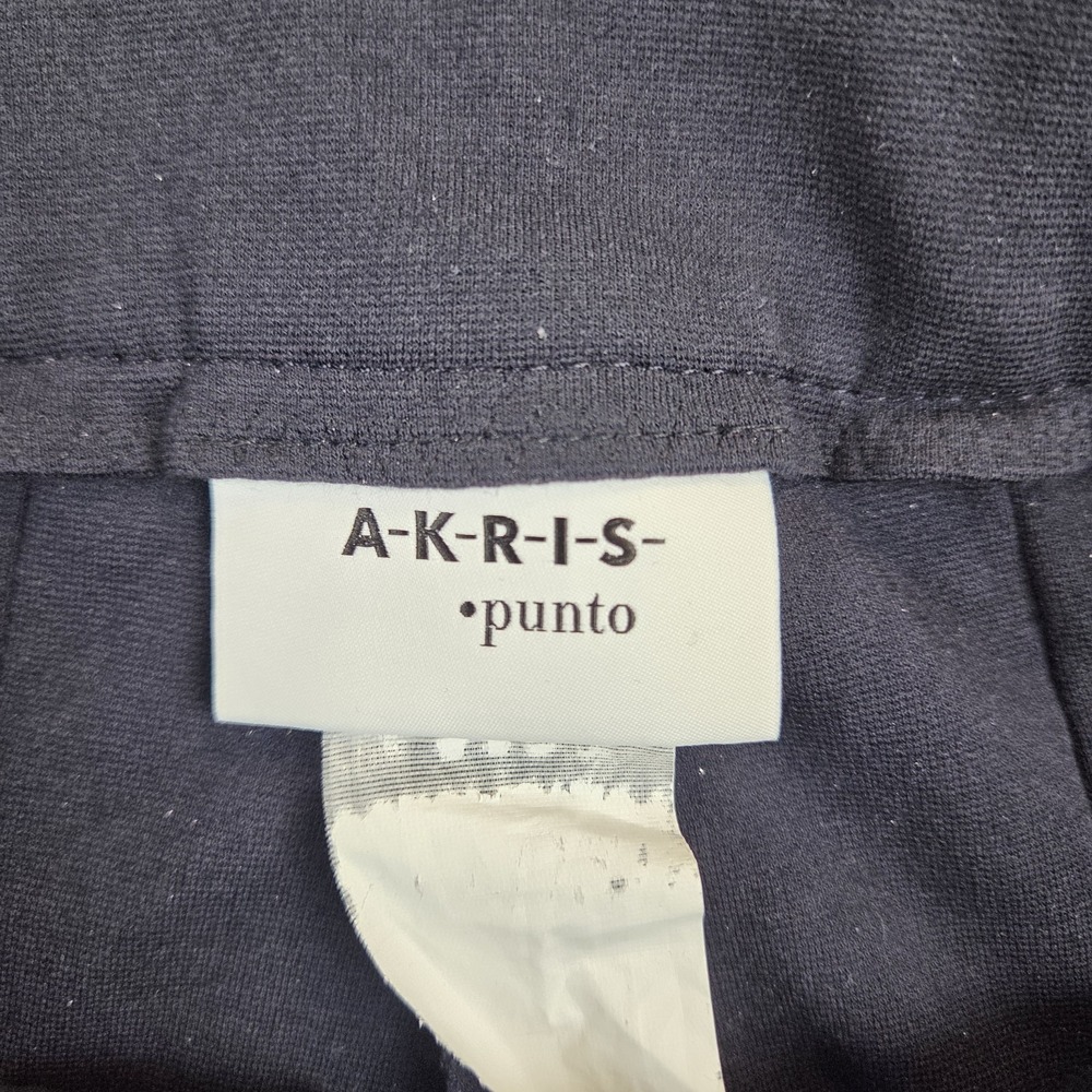Akris‎ Punto Pintuck Skinny Crop Trouser Womens 8 Blue Ankle Stretch Minimalist - Picture 3 of 8